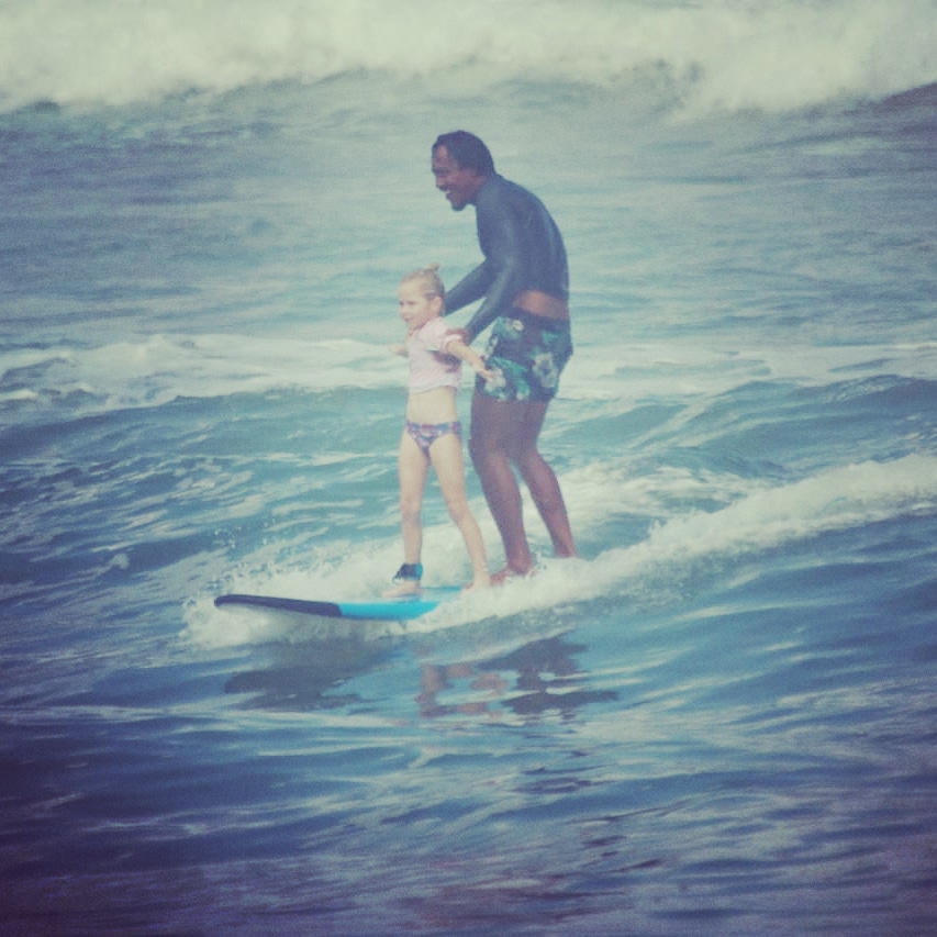Surf lesson on the beach